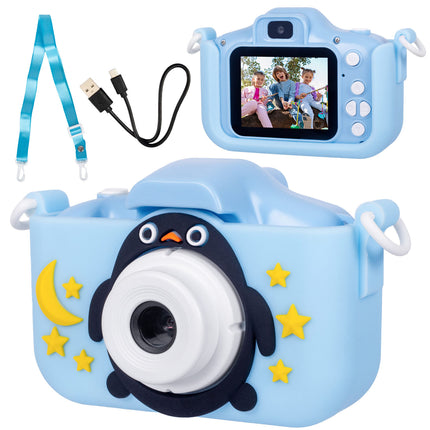 Kids Digital Dual Lens Camera, 4x Zoom and HD Video Recording (Blue) 2