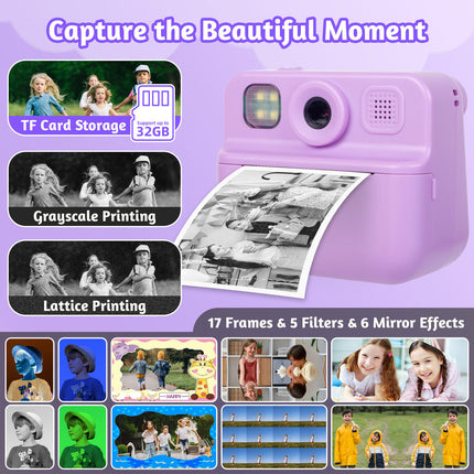 Kids 48MP Instant Print Camera with Dual Lens and 1080P HD Video 5