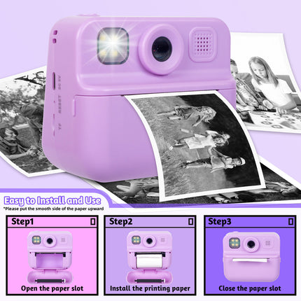 Kids 48MP Instant Print Camera with Dual Lens and 1080P HD Video 8