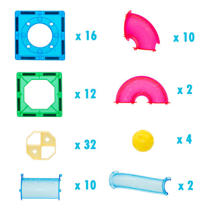 88 Pcs non-toxic STEM Educational, Durable Magnetic Tiles/Puzzle with Storage Bag 3