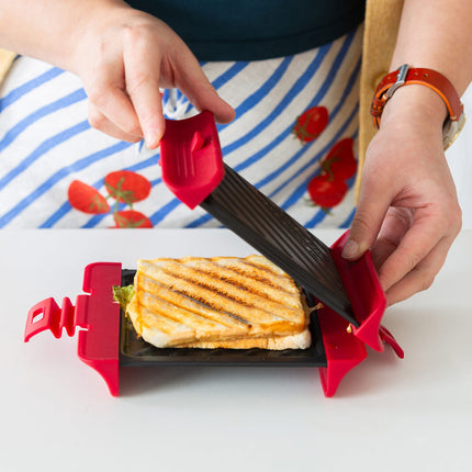 Compact Microwave Sandwich Maker Non-Stick Grill Plates for Quick Meals at Home, Work, or Travel 7