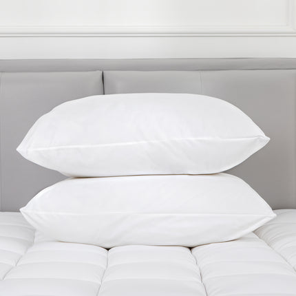 100 Percent Cotton Pillow Cover with 800g Poly Fill,  Hypoallergenic, Antibacterial, and Cooling Technology  2 PK 4