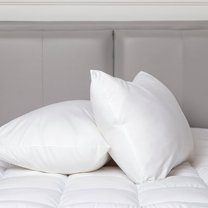 100 Percent Cotton Pillow Cover with 800g Poly Fill,  Hypoallergenic, Antibacterial, and Cooling Technology  2 PK 6