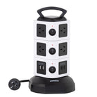 Tower Power Board with 10 Outlets + 2X USB A & 2X USB C