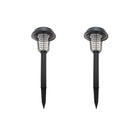 Lenoxx Wireless Solar-Powered Mosquito Killer Lamp (2-Piece, Black)