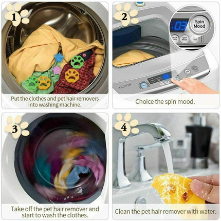 2Pcs Pet Hair Remover Floating Fur Catcher Laundry Lint Dog Cat Washing Machine 4