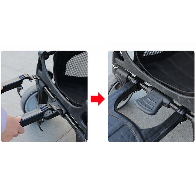 Stroller Step Board Toddler Buggys Wheel Standing Board Skateboard For Pram Kids Blue 2