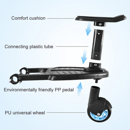Stroller Step Board Toddler Buggys Wheel Standing Board Skateboard For Pram Kids Blue 6
