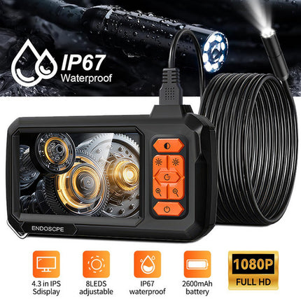 5M 8mm Lens Industrial Endoscope 1080P Digital Borescope Inspection Camera LED Lamp 3