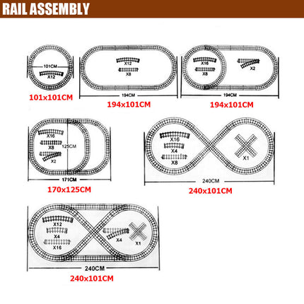 Electric Large Classic Train Set Rail Track Carriages Kids Vehicle Toy Gift 3