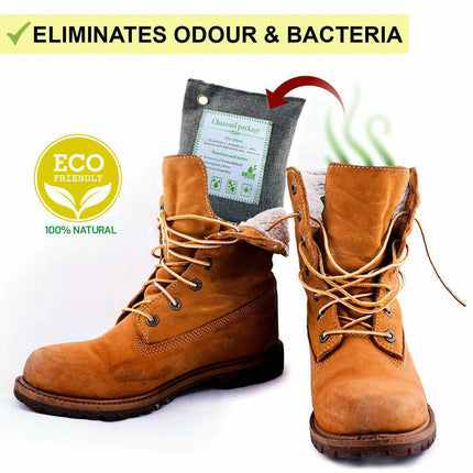 10PCS Air Purifying Bags Activated Bamboo Charcoal Freshener for Car Home Shoes 200g 4
