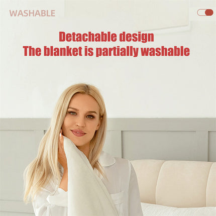 Double-side Flannel Heated Electric Throw Blanket Fast Heating Warm Washable gray 9