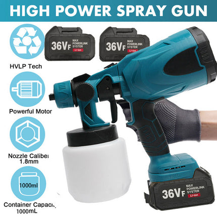 Cordless High Pressure Airless Spray Gun Paint Sprayer For Makita 18V Battery 3