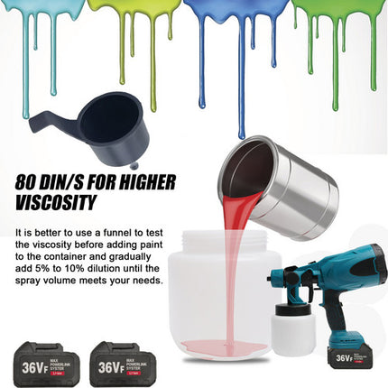 Cordless High Pressure Airless Spray Gun Paint Sprayer For Makita 18V Battery 5