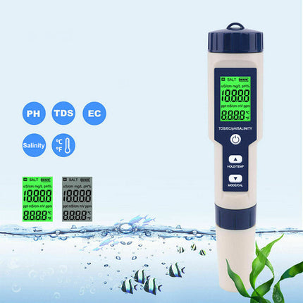 Set 7 In 1 and 5 in 1 PH Meter TDS/EC/Salt/Temp Water Quality Monitor Tester Pen 4