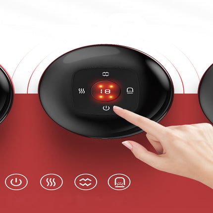 12 levels Electric Cupping Therapy Smart Scraping Massager Red Light Heating Body Slimming Red 6