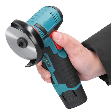 800W Mini Cordless Brushless Angle Grinder Cutting Tool W/ 2x Battery & Charger 5