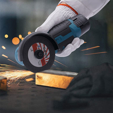 800W Mini Cordless Brushless Angle Grinder Cutting Tool W/ 2x Battery & Charger 8