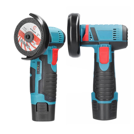 800W Mini Cordless Brushless Angle Grinder Cutting Tool W/ 2x Battery & Charger 10