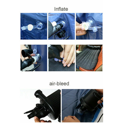 Inflatable Car Back Seat Mattress Portable Camping Travel Air Bed 7