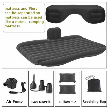 Inflatable Car Back Seat Mattress Portable Camping Travel Air Bed 10