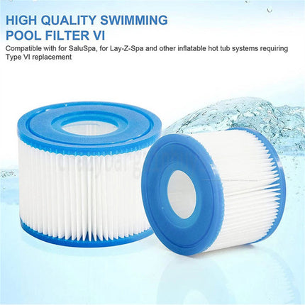 6PCS Replacement Bestway VI Filter Cartridge Inflatable Lay-Z-Spa Filters 58323 4