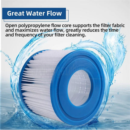 6PCS Replacement Bestway VI Filter Cartridge Inflatable Lay-Z-Spa Filters 58323 7