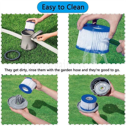 6PCS Replacement Bestway VI Filter Cartridge Inflatable Lay-Z-Spa Filters 58323 10