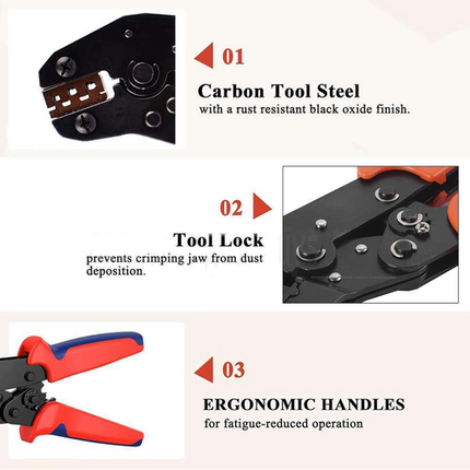 Assorted Waterproof Insulated Electrical Wiring Connectors Crimp Terminals Plier 8