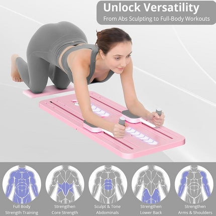 Abdominal Exercise Board Push Up Board Pilates Reformer Set Fitness Equipment 2
