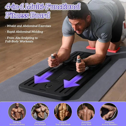 Abdominal Exercise Board Push Up Board Pilates Reformer Set Fitness Equipment 2