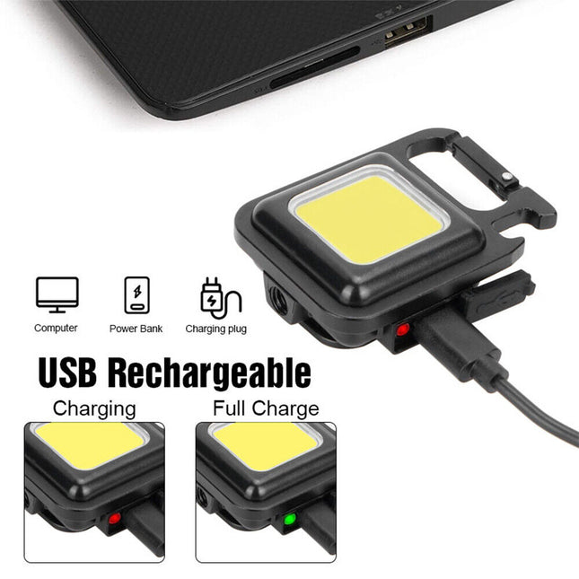 Mini Waterproof Rechargeable LED Light USB Flashlight-Lamp Torch Pocket Keychain 2