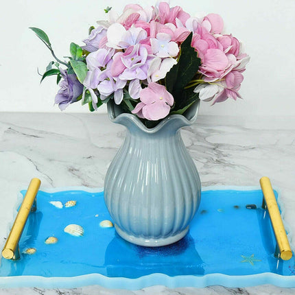 Large Safe Silicone Tray Mould Artist Mold Irregular Coaster Resin Craft Art DIY + 2 Handles 3