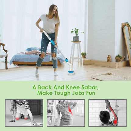 5PCS Rechargeable Spin Scrubber Electric Turbo Scrub Cleaning Brush Cordless Kit 6
