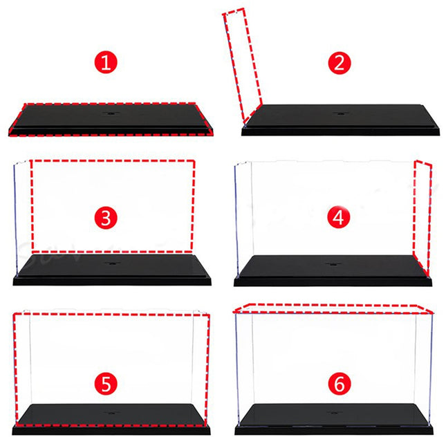 35x25x20CM Acrylic Display Case Dustproof Car Trucks Vans Model Box Collection Storage 2