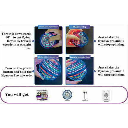 Flying Ball Flynova Pro Spinner Hand Mini Drone Helicopter Hover UFO Toys Gifts 7