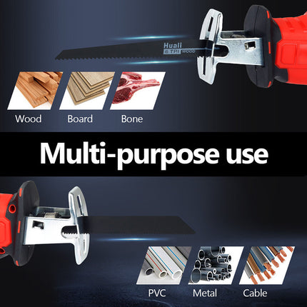 Red Cordless Electric Reciprocating Saw Cutter w+ Blades For Makita Battery 10