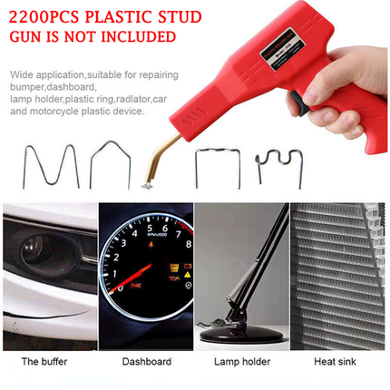 2200PCS Plastic Welder Garage Tool Hot Staple Staplers Bumper Repair Welding Kit 8