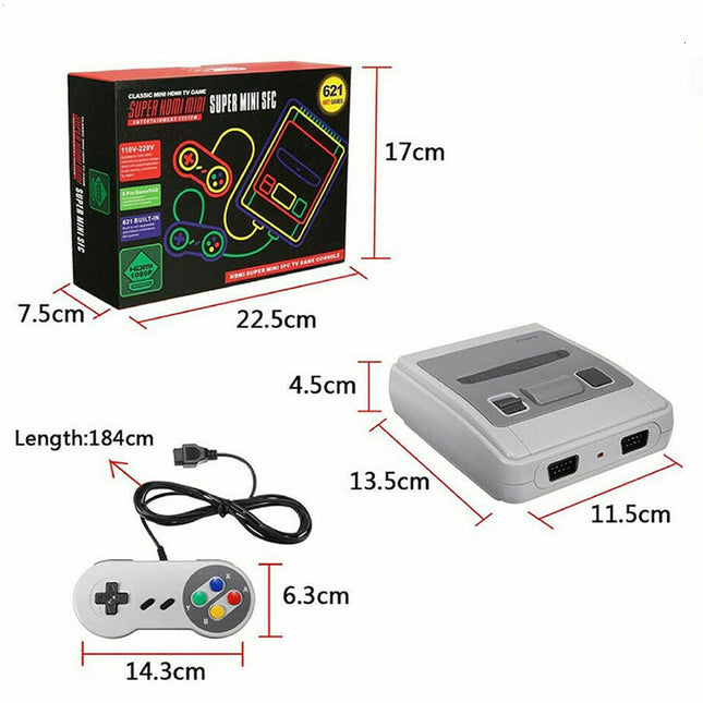 621-IN-1 Retro Classic Mini Handheld Game Console TV HDMI 2 Controller Gamepad 2