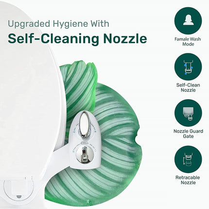 Toilet Bidet Seat Spray Hygiene Water Wash Clean Sanitation Bathroom Attachment 5