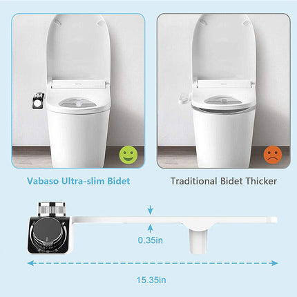 Toilet Bidet Seat Dual Nozzles Bidet Non Electric Toilet Water Sprayer Bathroom 2