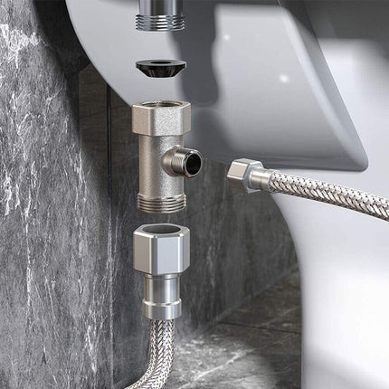 Toilet Bidet Seat Dual Nozzles Bidet Non Electric Toilet Water Sprayer Bathroom 6