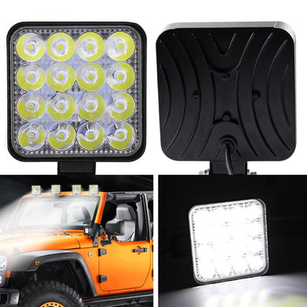 10PCS 80W CREE FLOOD LED Work Lights 12V Boat Camping Square 4inch Bar 8