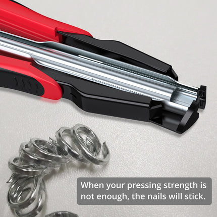 Hog Ring Gun C Clip Auto Feed Nailer Pliers+2500pcs Galvanised Steel Hogring Set 6