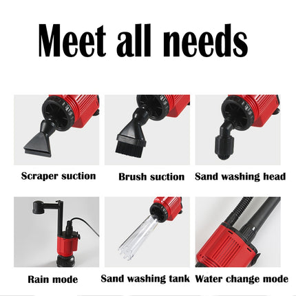 Aquarium Electric Siphon Pump Vacuum Cleaner Fish Tank Clean Water Change Gravel 2
