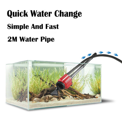 Aquarium Electric Siphon Pump Vacuum Cleaner Fish Tank Clean Water Change Gravel 3