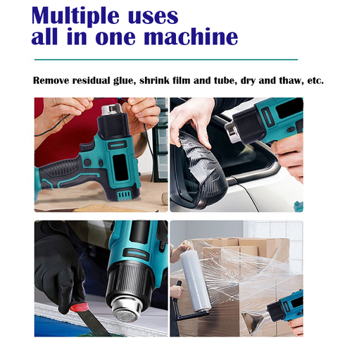 2200W Cordless Heat Gun Hot Air Gun Temperature 300~580 Degree Celsius For Makita 18V Battery 2