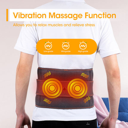 Electric Dual Infrared Light Heat Back Massager Waist Brace Lumbar Support Belt 4