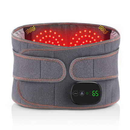 Electric Dual Infrared Light Heat Back Massager Waist Brace Lumbar Support Belt 10
