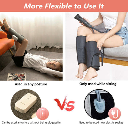 Leg Massager Heated Air Compression Foot Massage Calf Circulation Muscles Relax 6